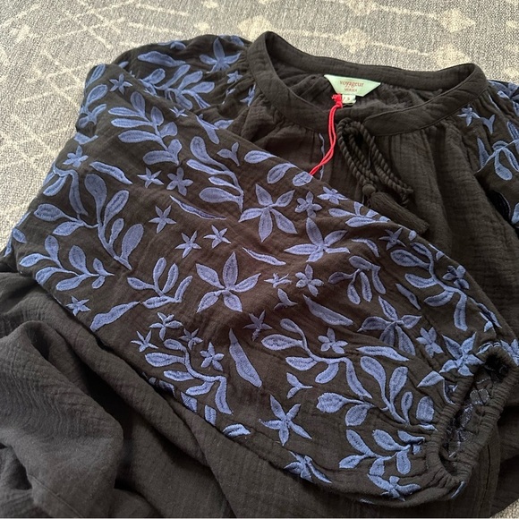 NWT Voyager By Mersea Maxi Gauze Dress Embroidered - Picture 8 of 8